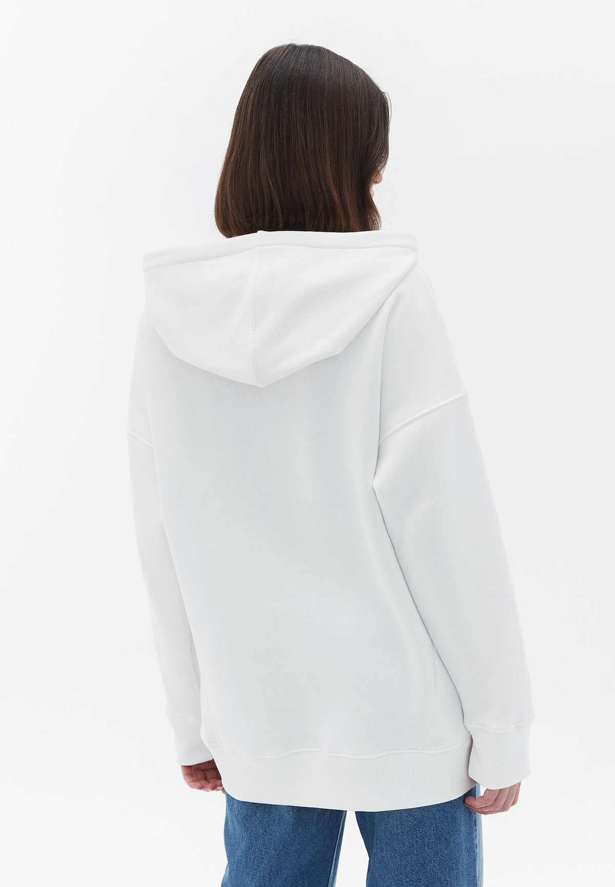 Crew Neck Long Sleeve Sweatshirt With Pocket Detail - ICE MILK