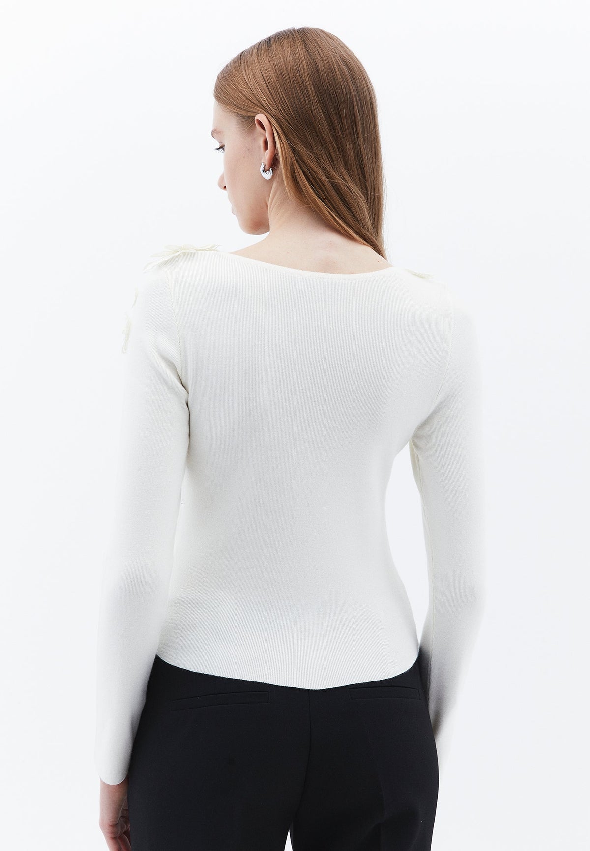 Boat Neck Raglan Sleeve Sweater - ICE MILK