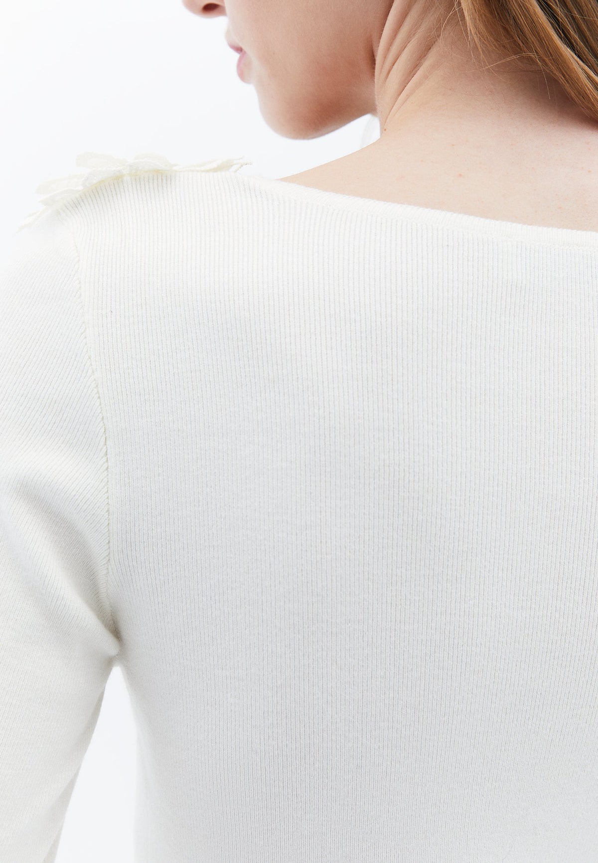 Boat Neck Raglan Sleeve Sweater - ICE MILK