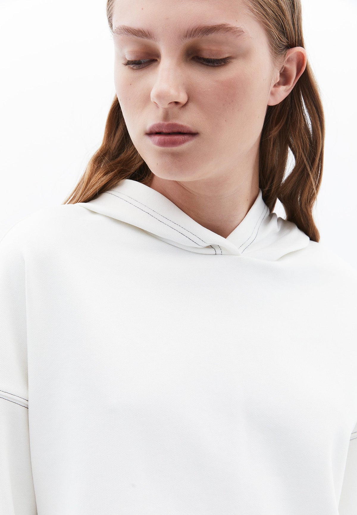 Hooded Sweatshirt Long Sleeve - ICE MILK