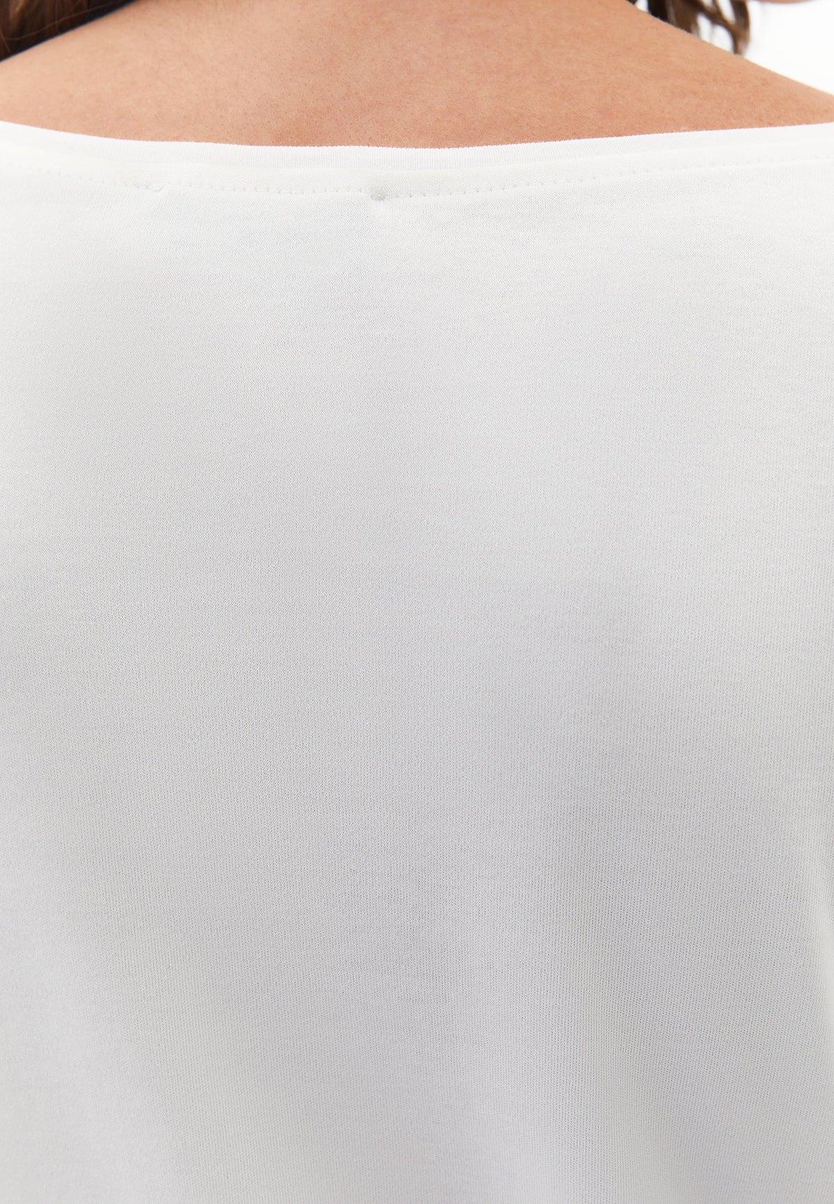Boat Neck T-Shirt - ICE MILK