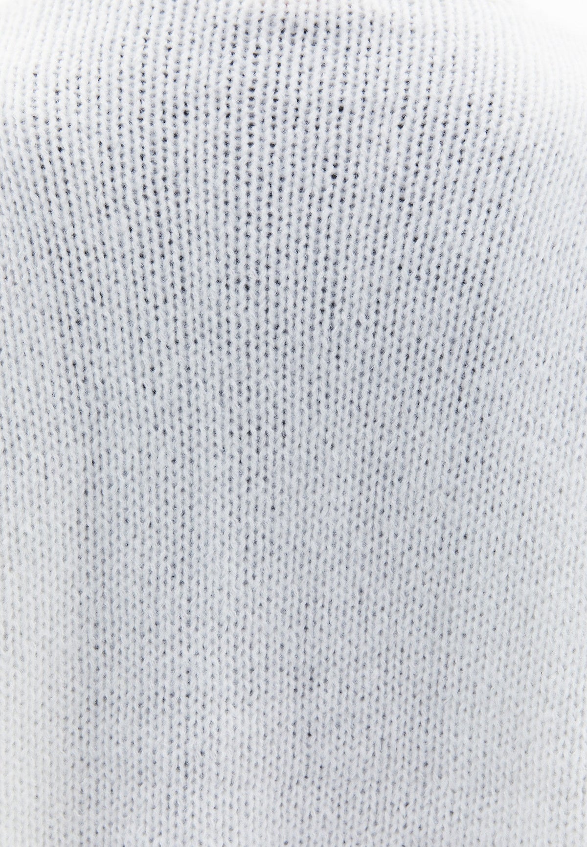 V Neck Oversize Knit Detailed Cardigan - ICE MILK