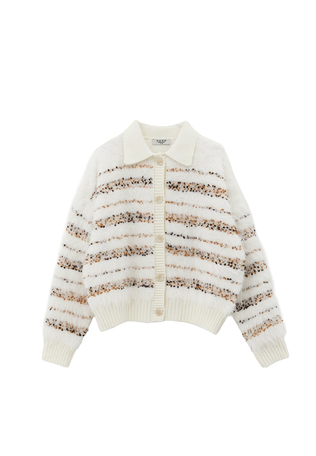 Comfortable Crew Neck Sweater - ICE MILK