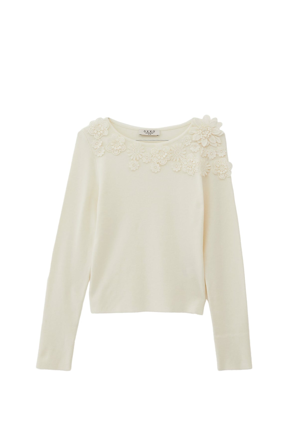 Boat Neck Raglan Sleeve Sweater - ICE MILK