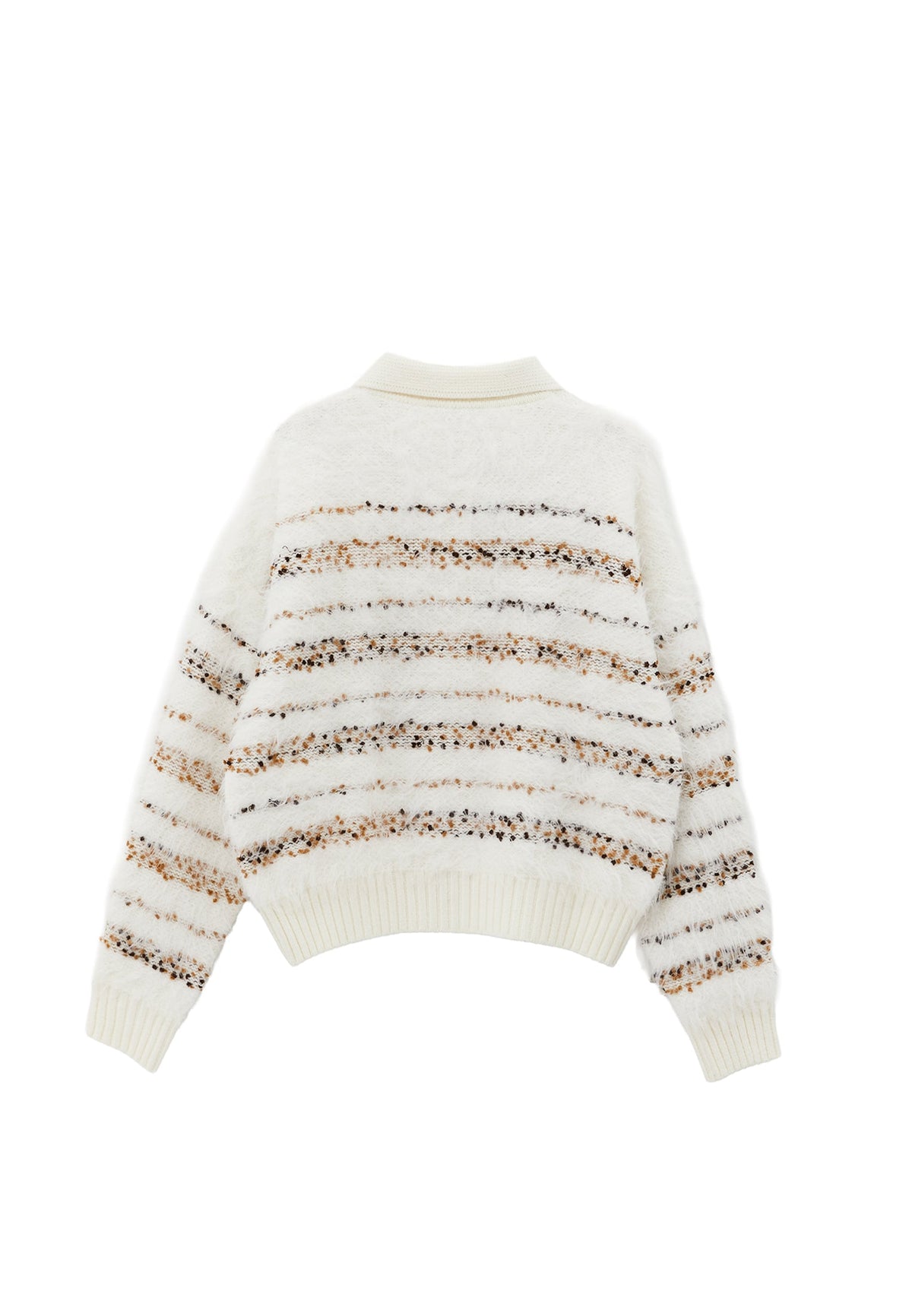 Comfortable Crew Neck Sweater - ICE MILK