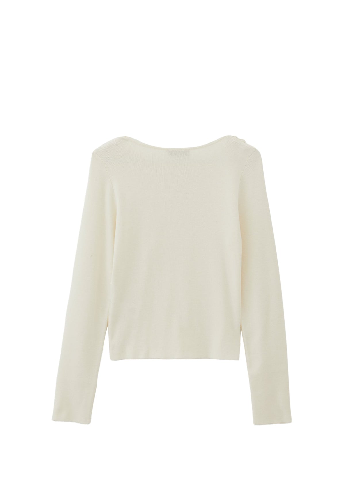 Boat Neck Raglan Sleeve Sweater - ICE MILK