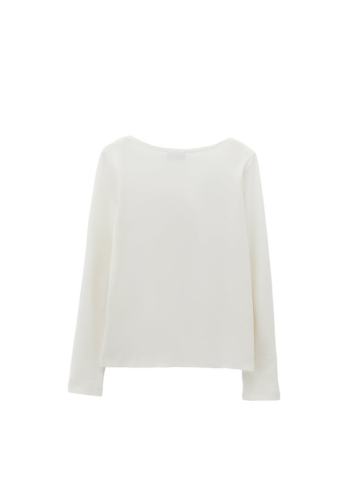 Boat Neck T-Shirt - ICE MILK