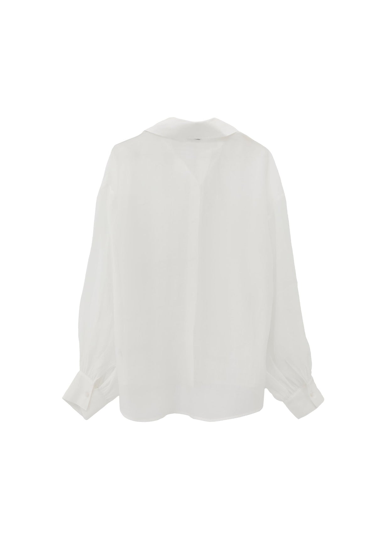 Loose Shirt With Balloon Sleeves And Pocket Detail - ICE MILK