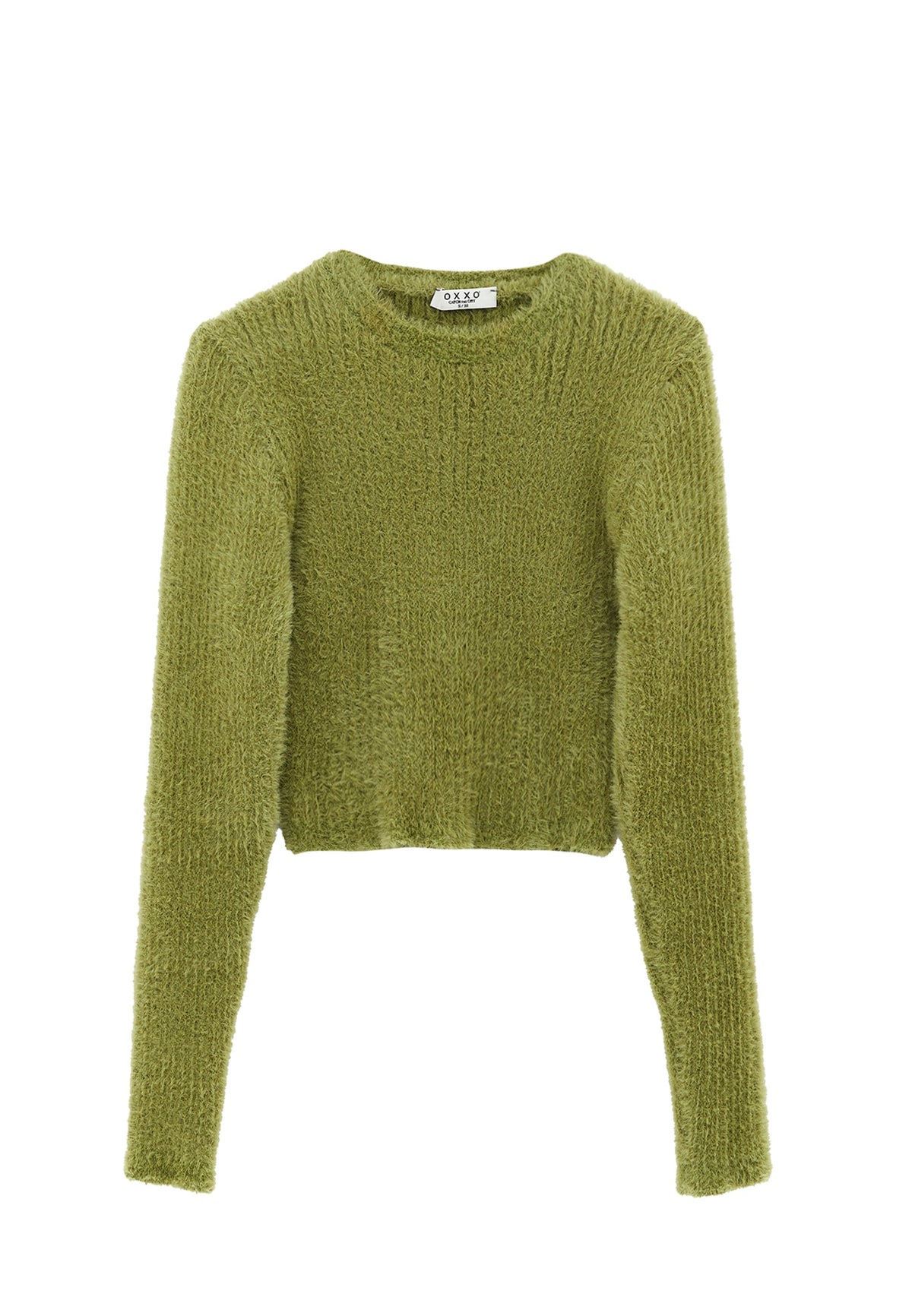 Crew Neck Long Sleeve Sweater - IGUANA