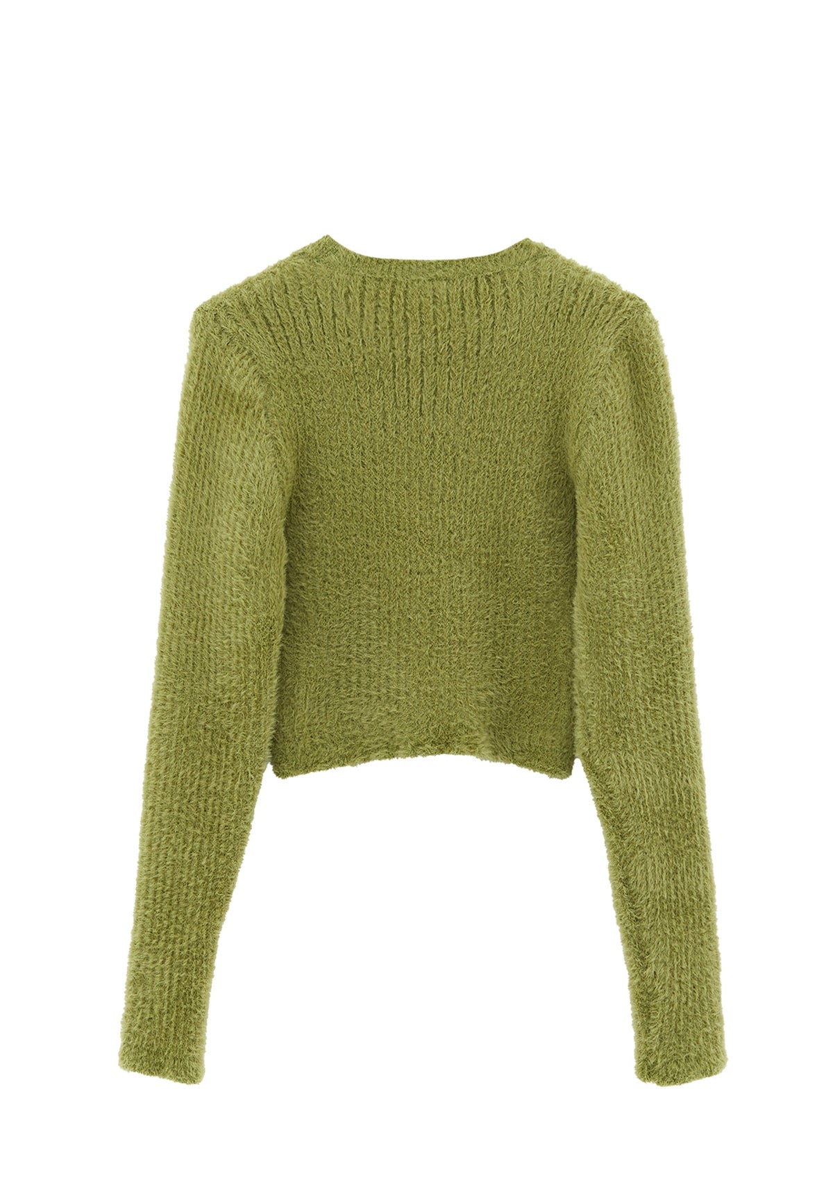 Crew Neck Long Sleeve Sweater - IGUANA