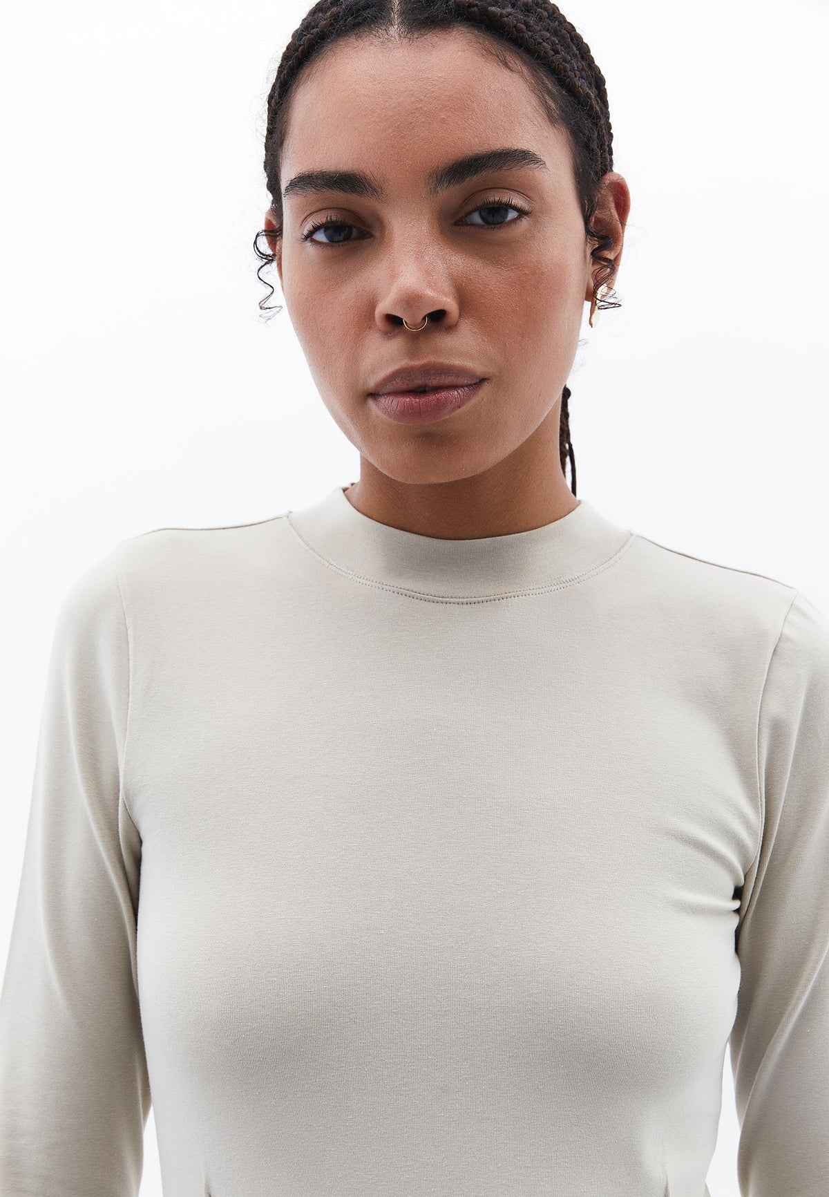 High Neck Long Sleeve T-Shirt - ISLAND FOSSIL