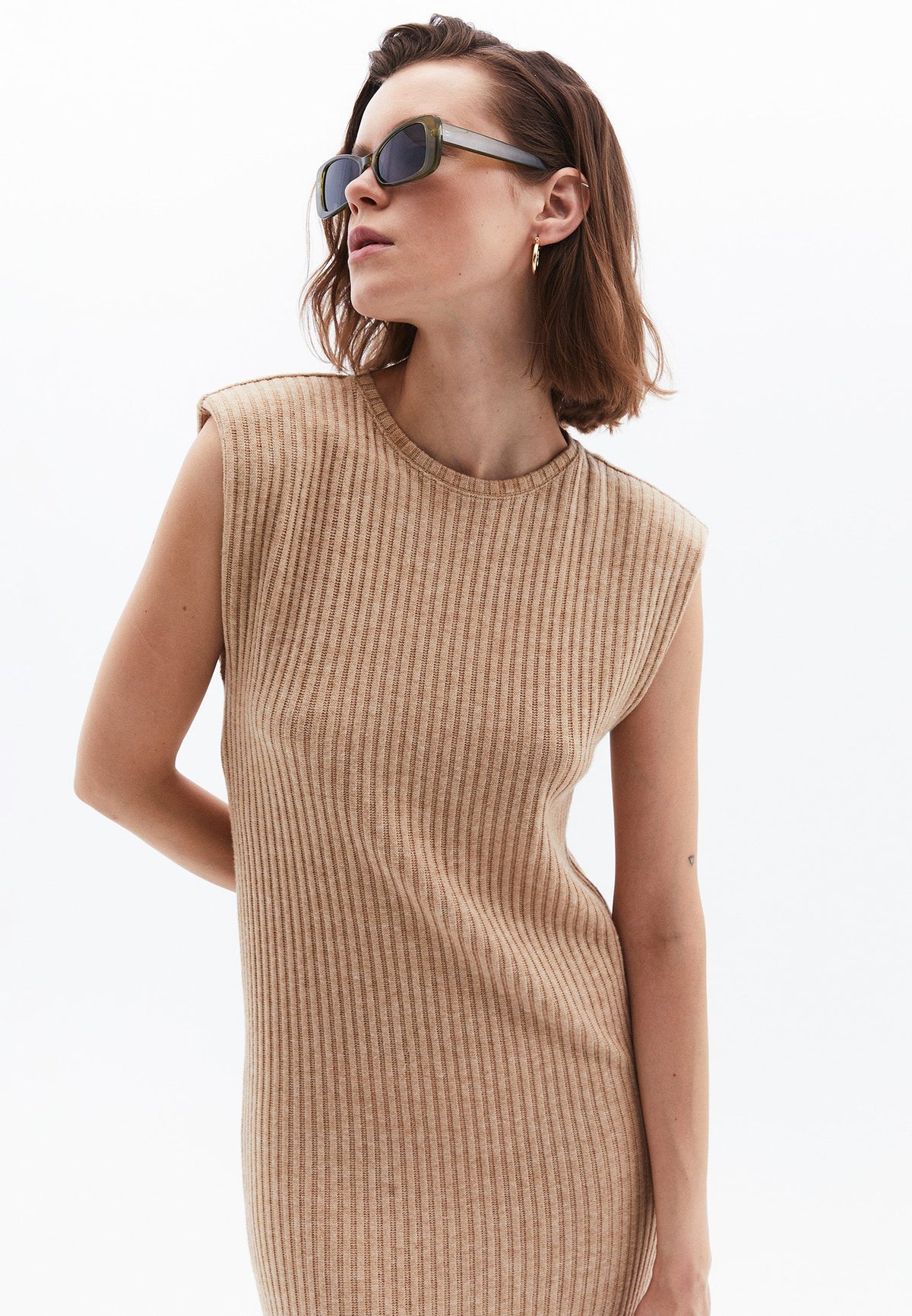 Crew Neck Long Relaxed Dress - LARK MELANGE