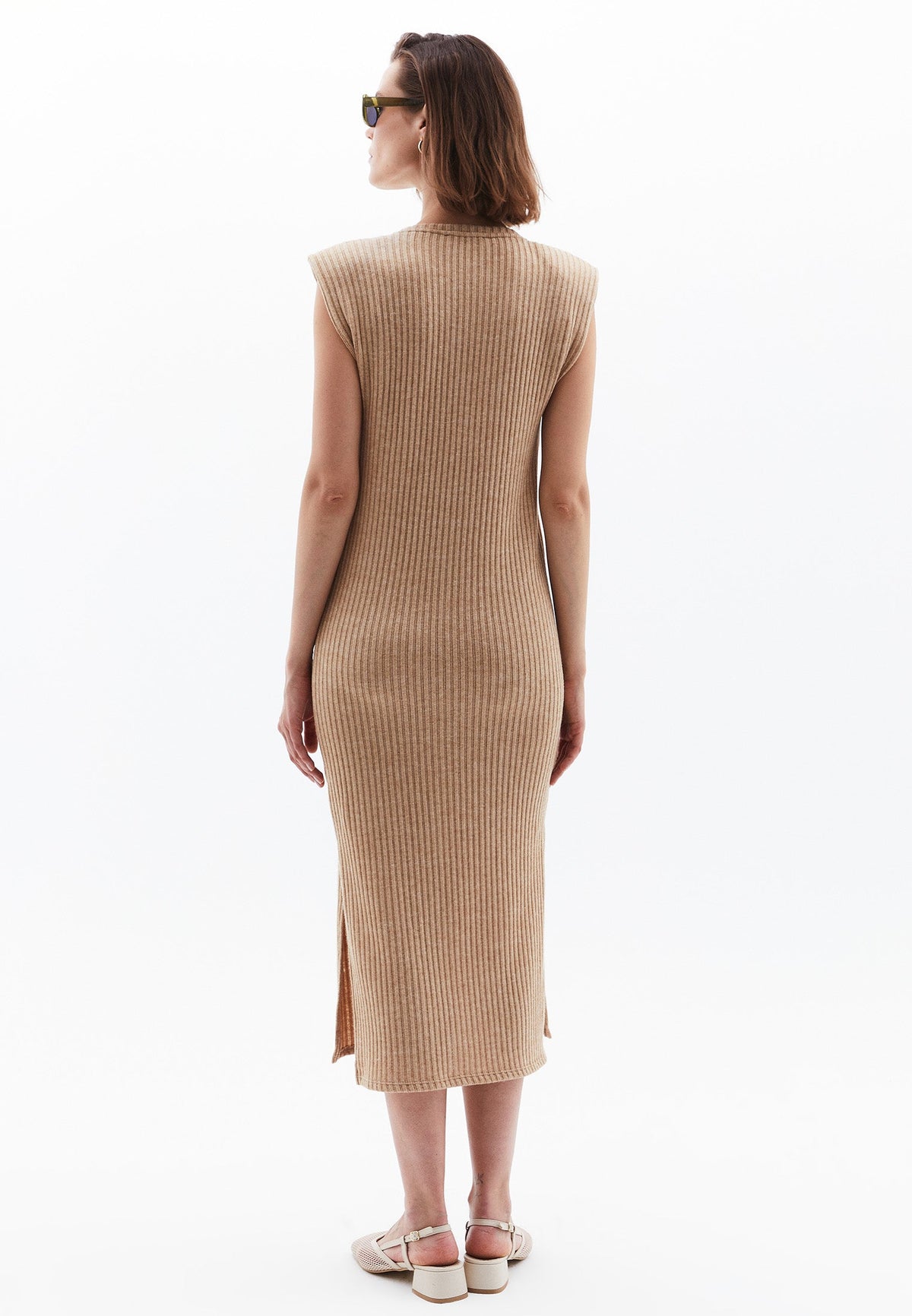Crew Neck Long Relaxed Dress - LARK MELANGE
