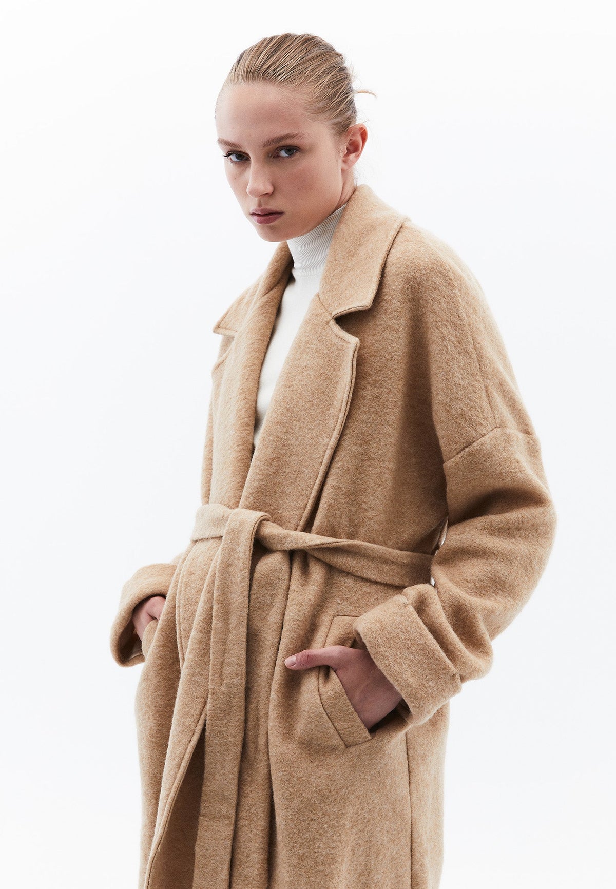 Long Oversize Coat Shirt Collar - LARK