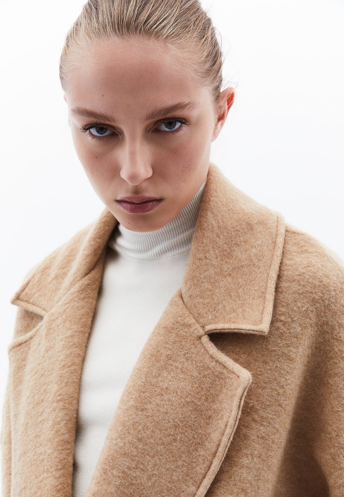 Long Oversize Coat Shirt Collar - LARK