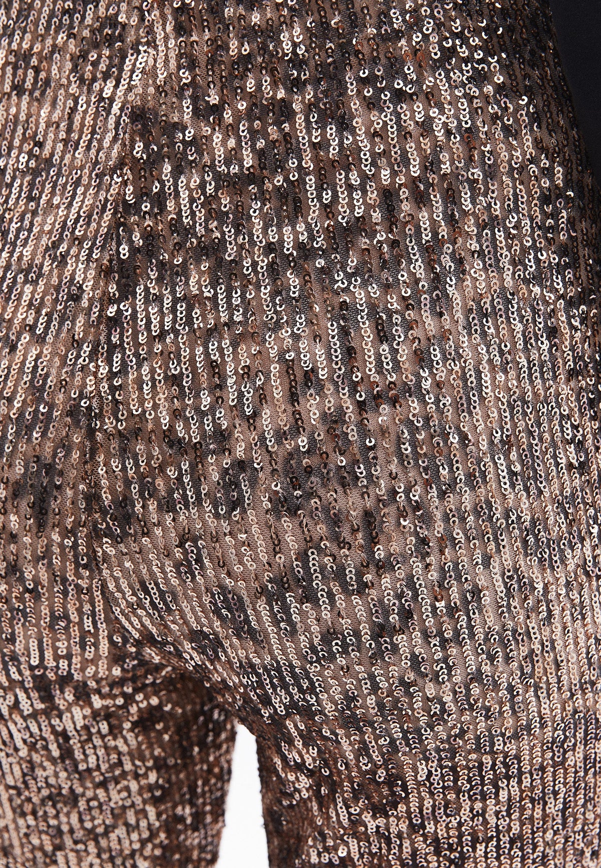 High Waist Flared Sequin Pants - LEO COMB