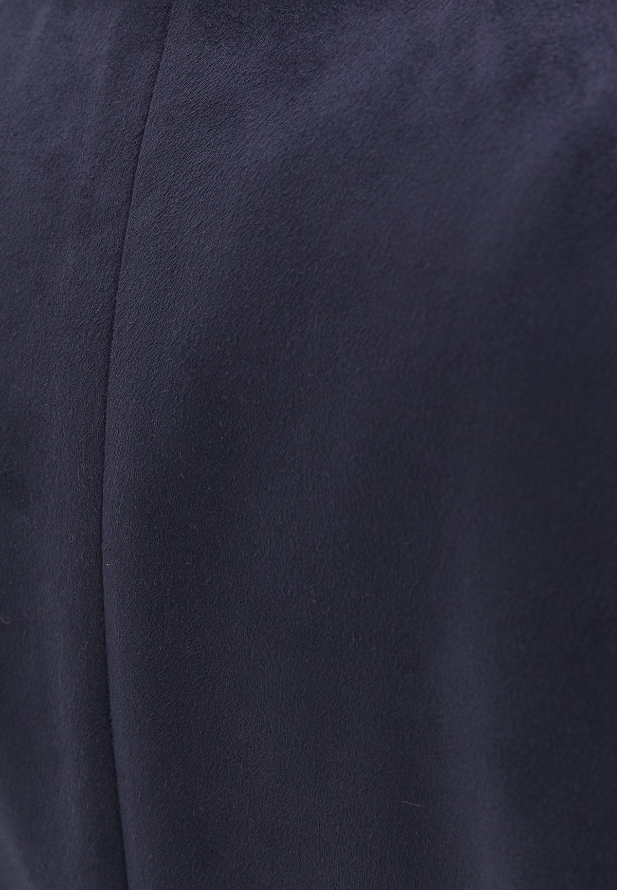 Long Leather Jacket With Belt Detail - MARITIME BLUE