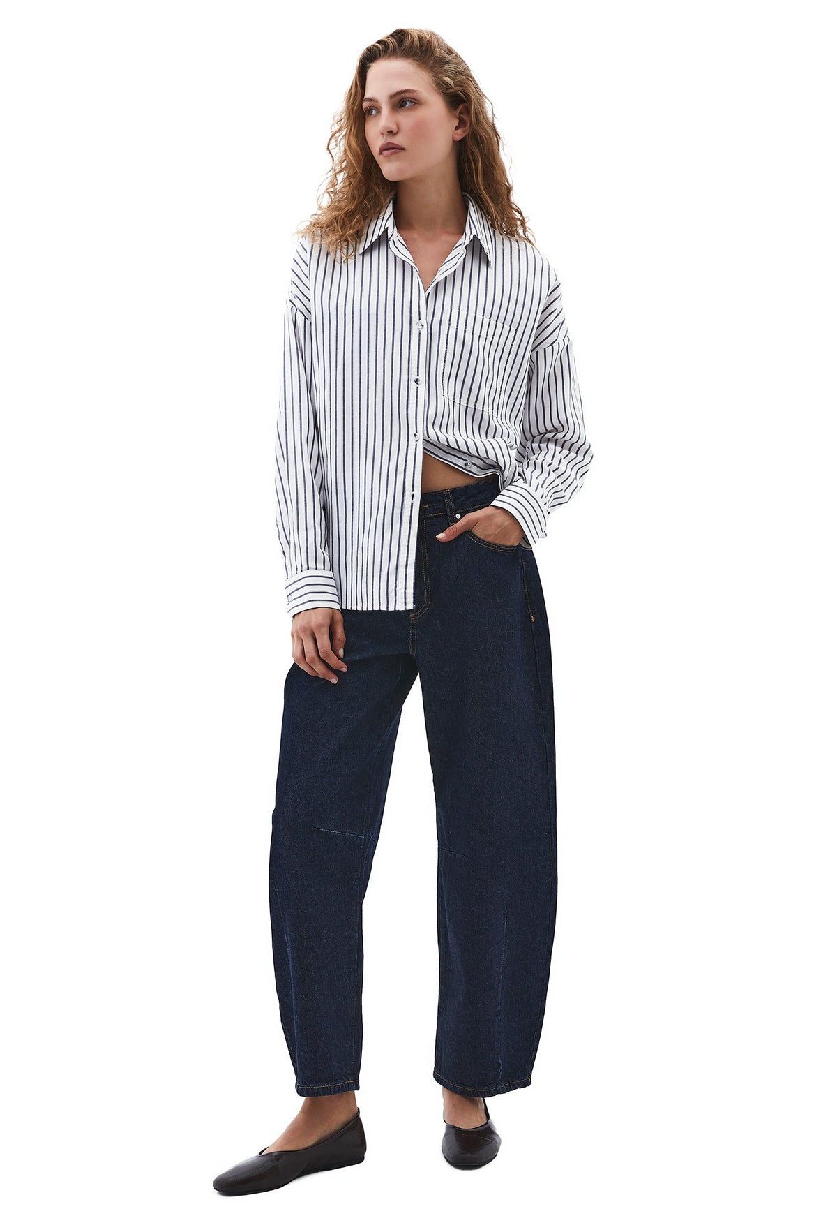 Striped Oversize Shirt - MEDIEVAL BLUE STRIPE