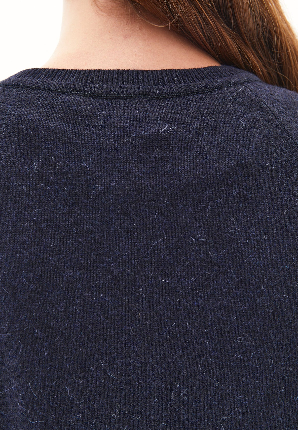 V Neck Raglan Sleeve Knit Sweater - MIDNIGHT
