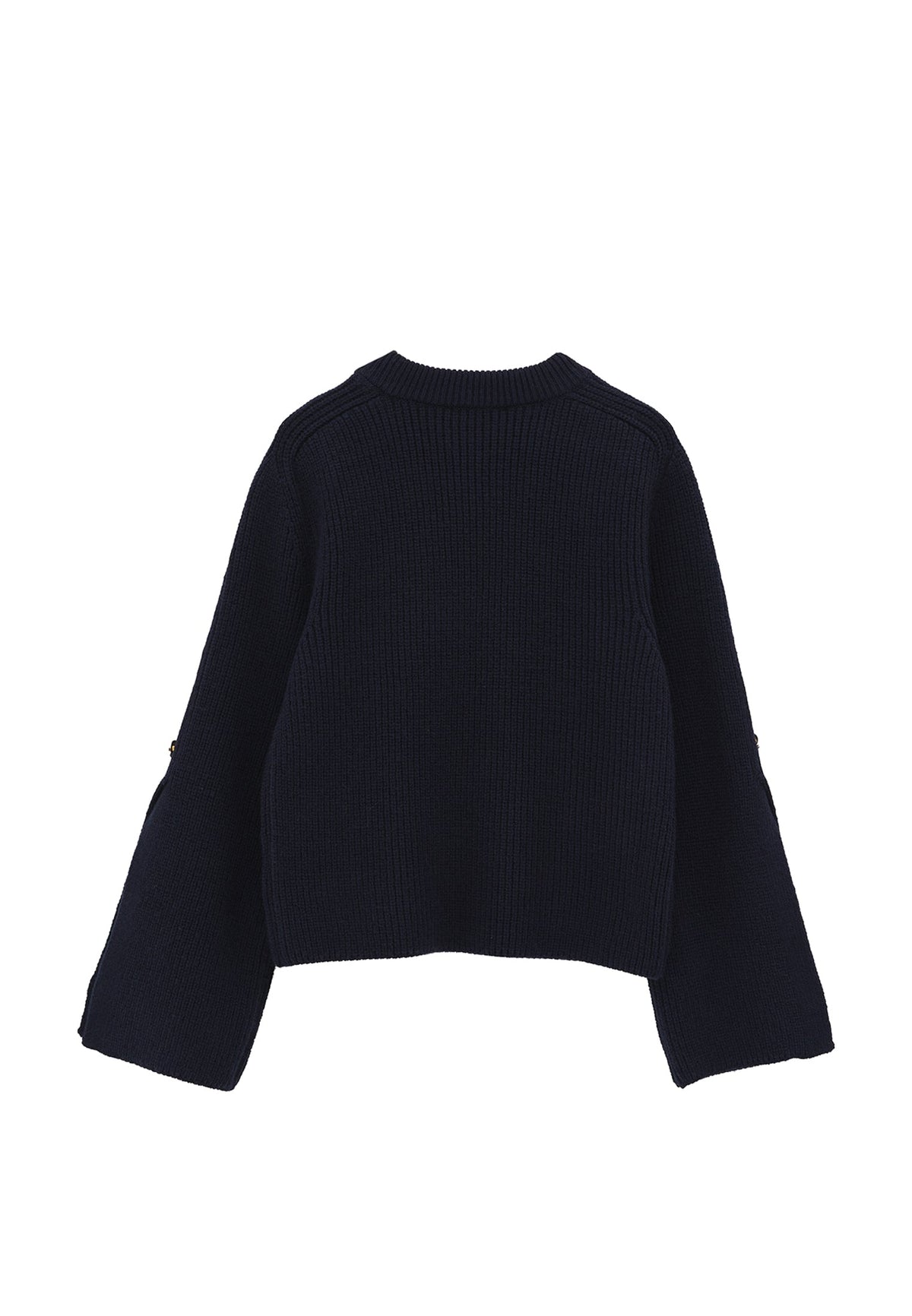 Sweater With Button Details - MIDNIGHT