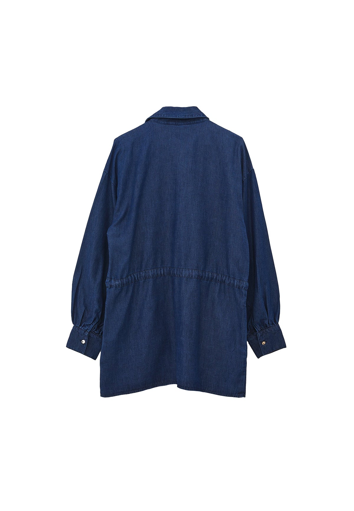 Long Tunic Shirt - MID BLUE DENIM