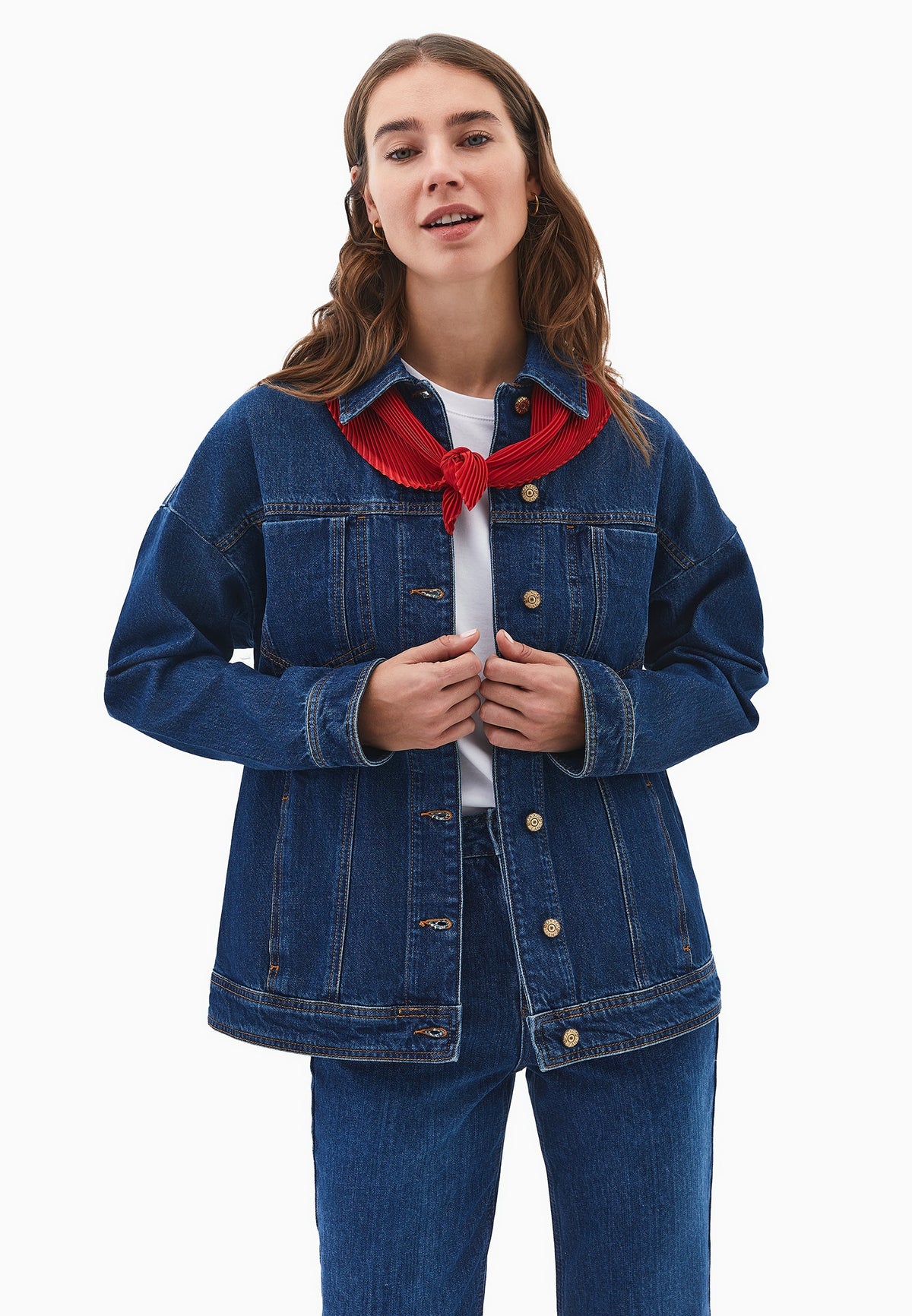 Oversize Denim Jacket - MID BLUE