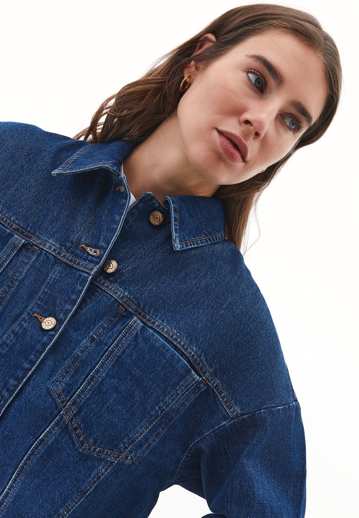 Oversize Denim Jacket - MID BLUE