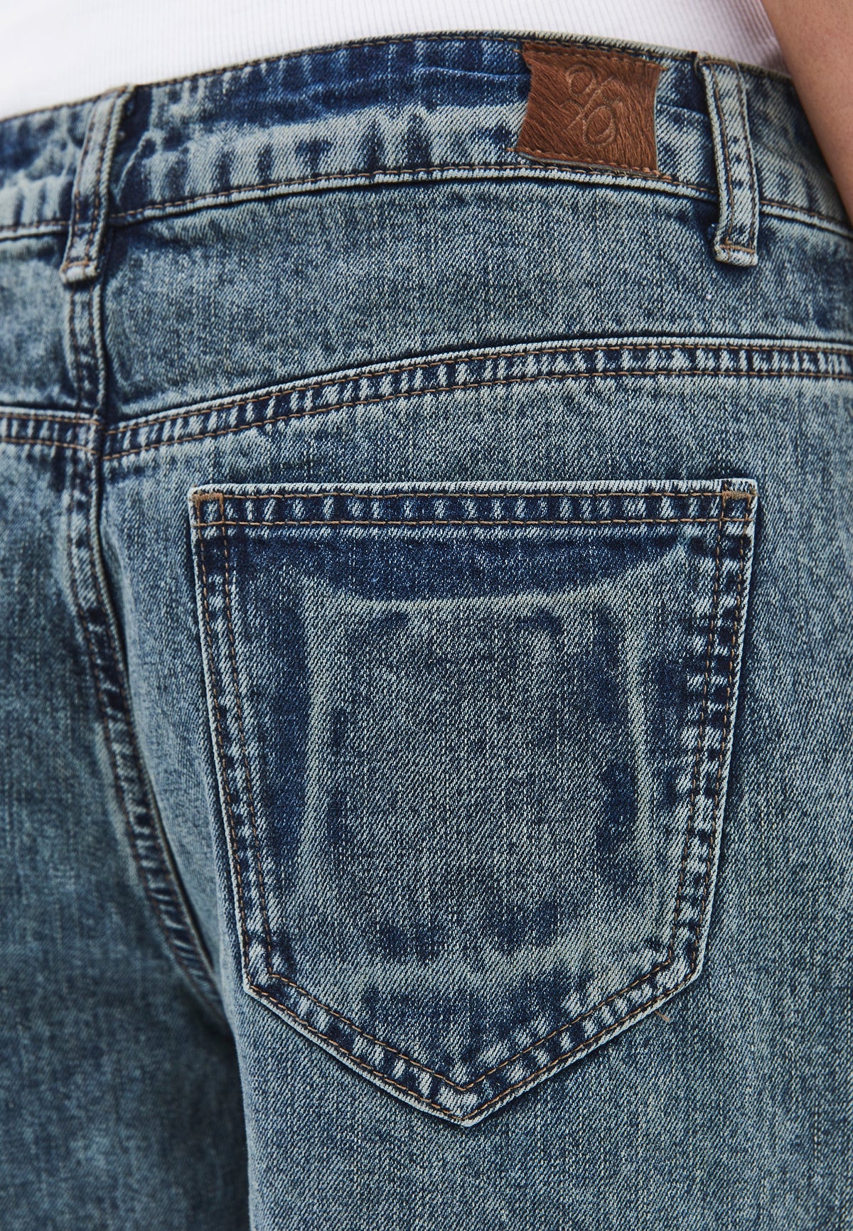 Barrel Leg Jeans - MID BROWN DENIM