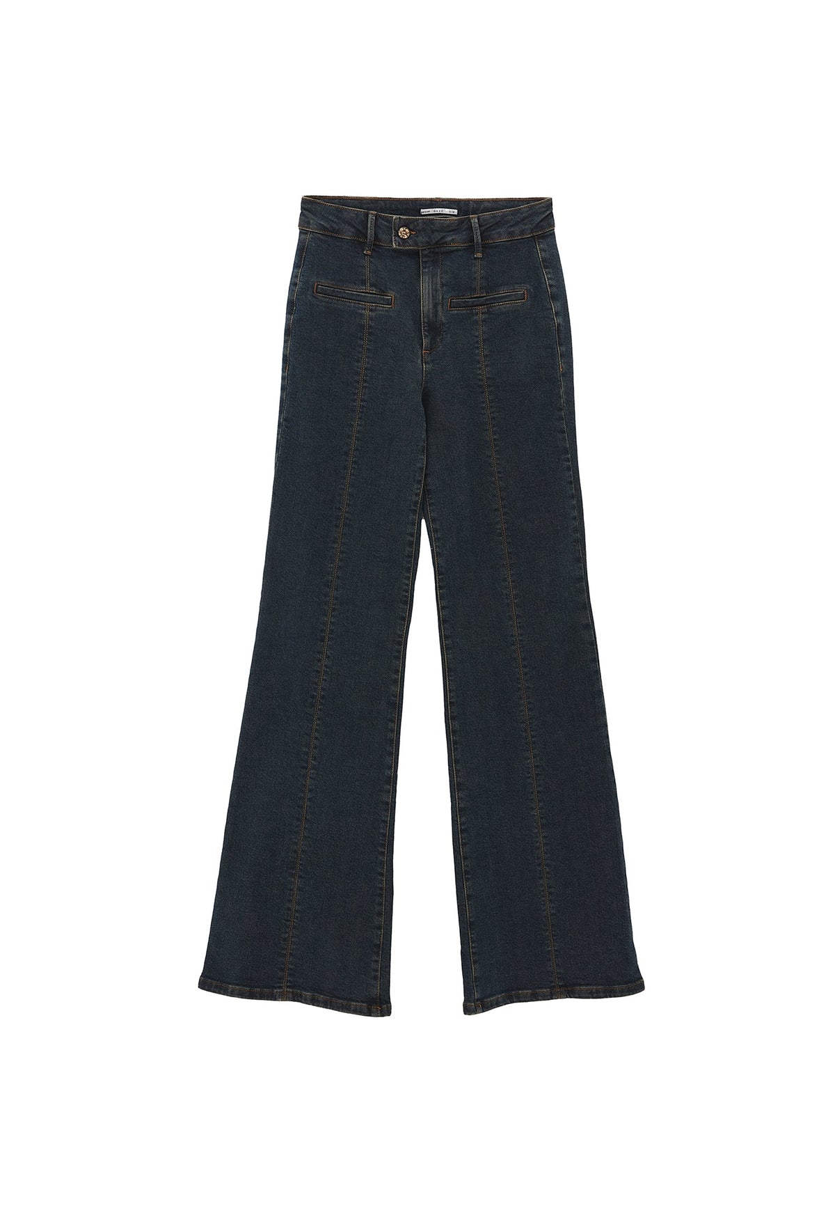 Spanish Leg Trousers - MID BROWN DENIM