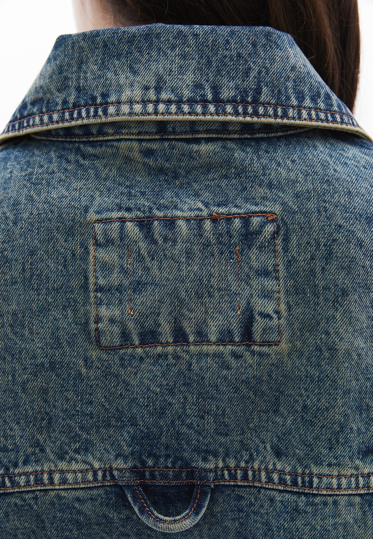 Oversize Tunic Denim Jacket - MID SAND DENIM