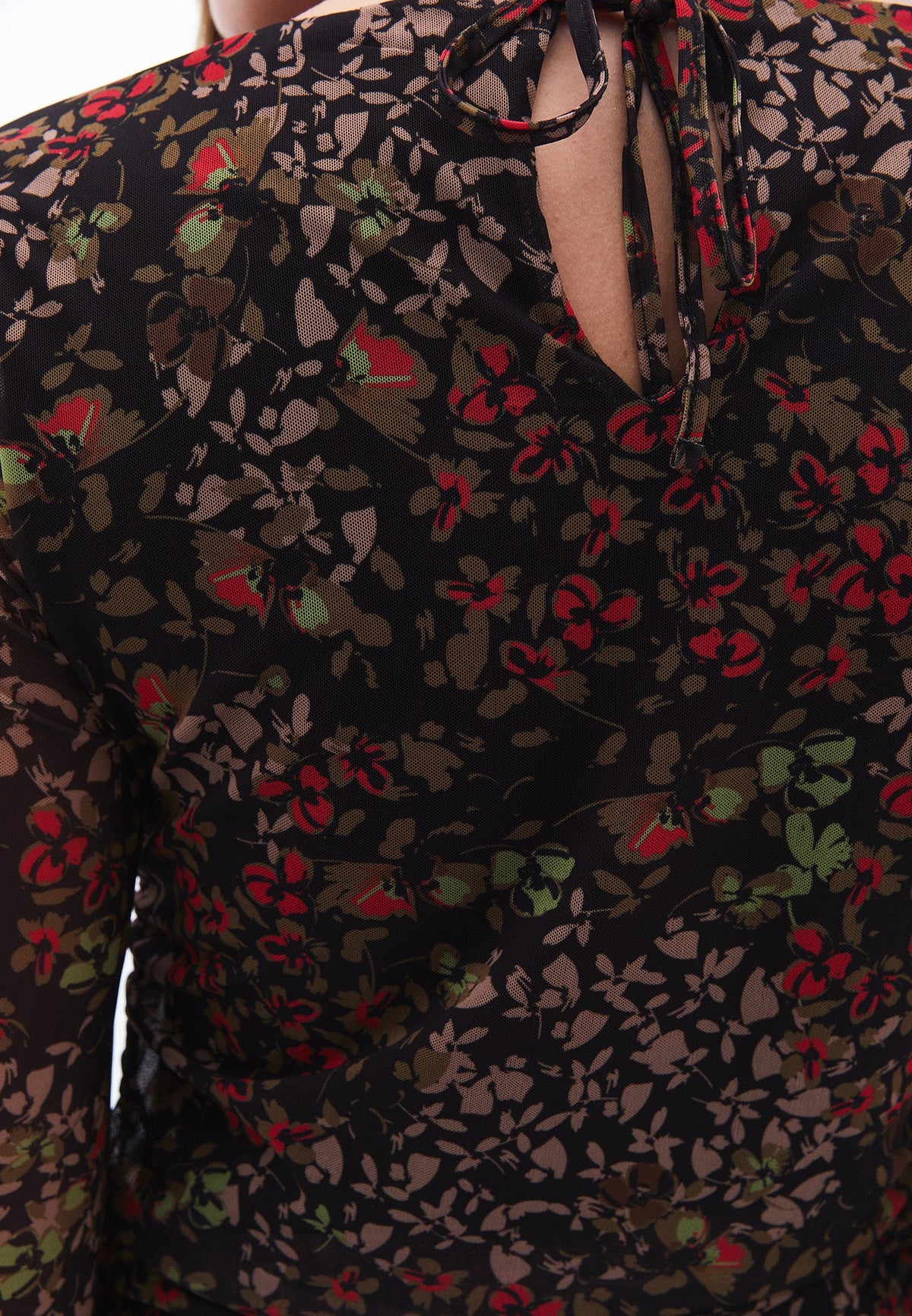 Long A-Line Crew Neck Dress - MIX COMB