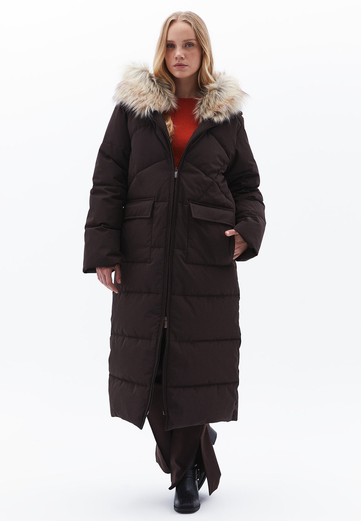 Hooded Long Coat - MOLE