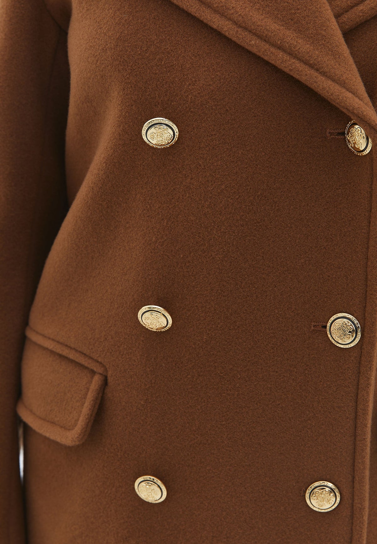 Long Coat With Button Details - NUTHATCH