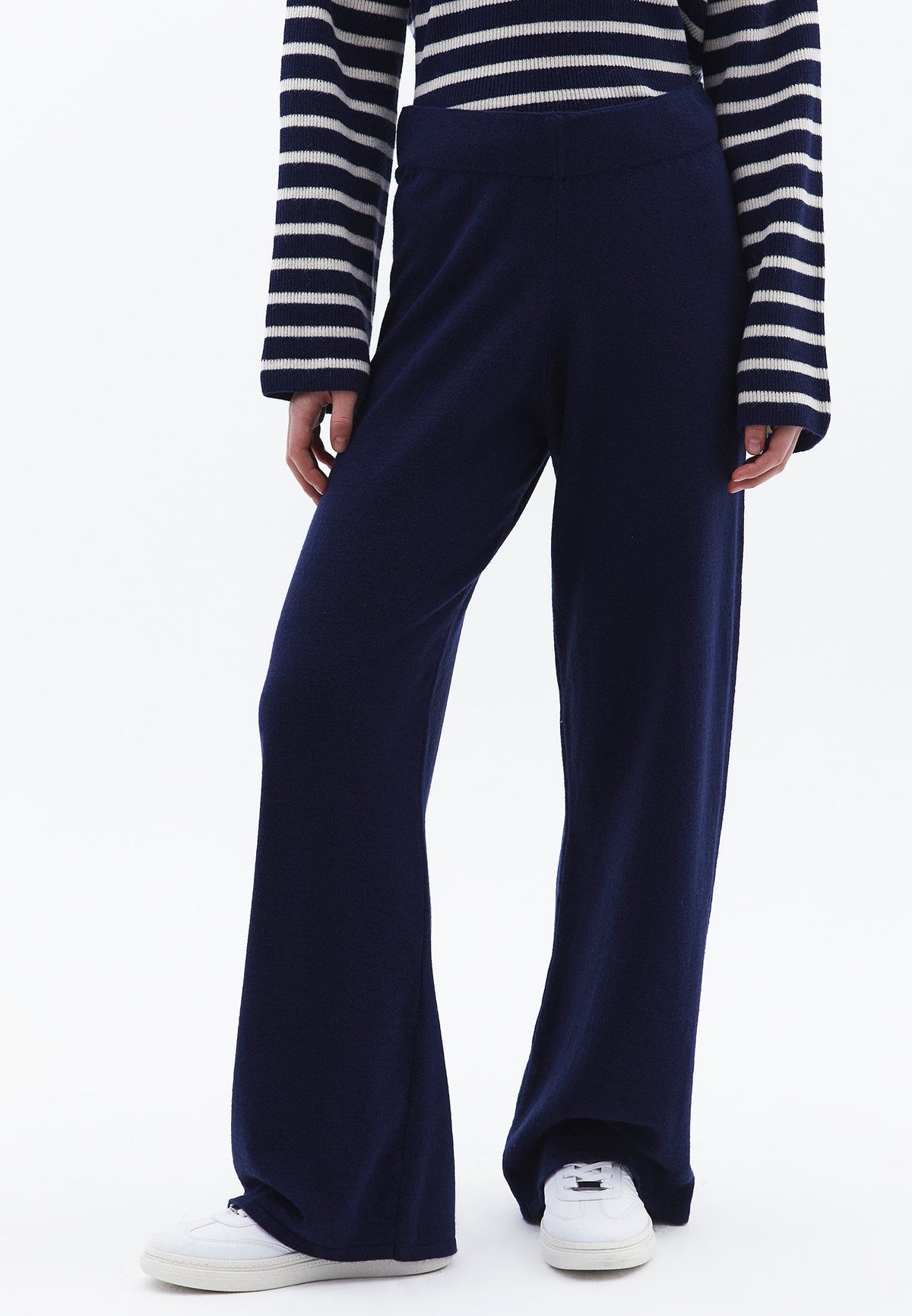 Relaxed Fit High Waist Wide Leg Pants - OCEAN CAVERN