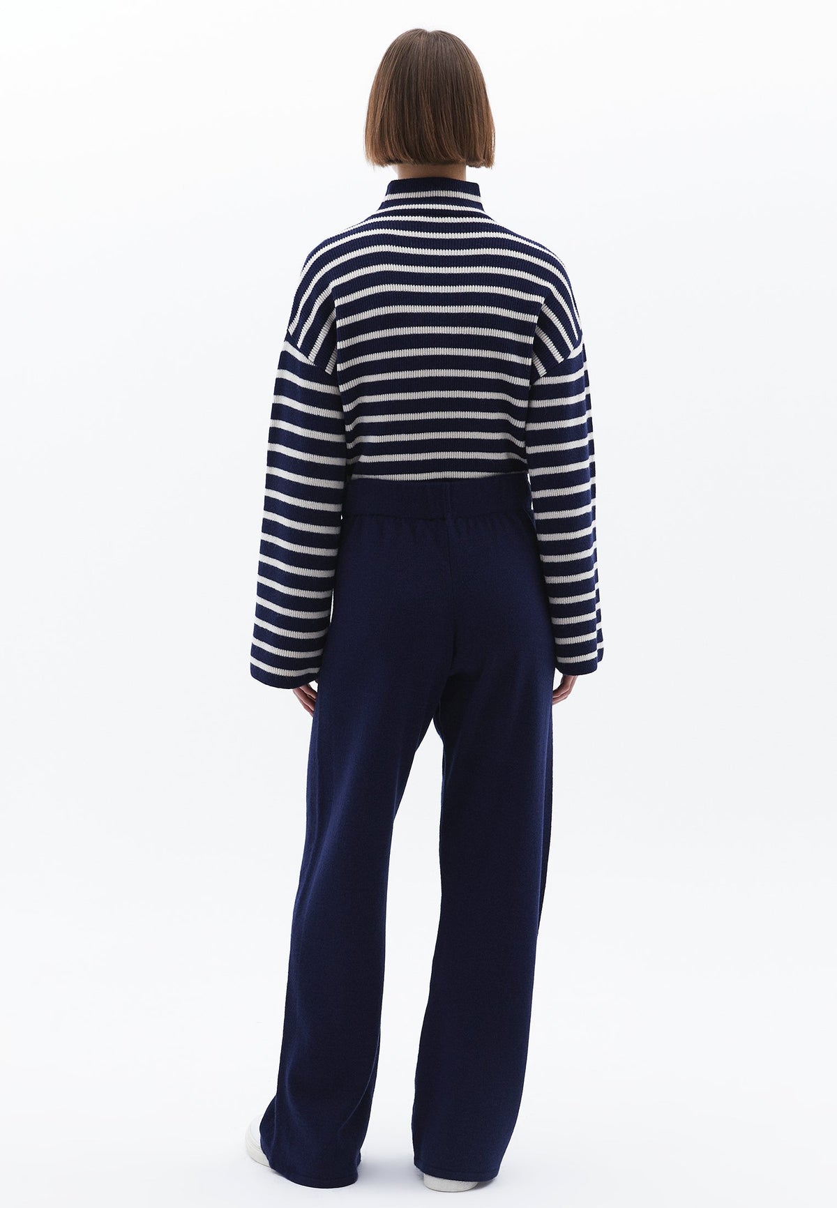 Relaxed Fit High Waist Wide Leg Pants - OCEAN CAVERN