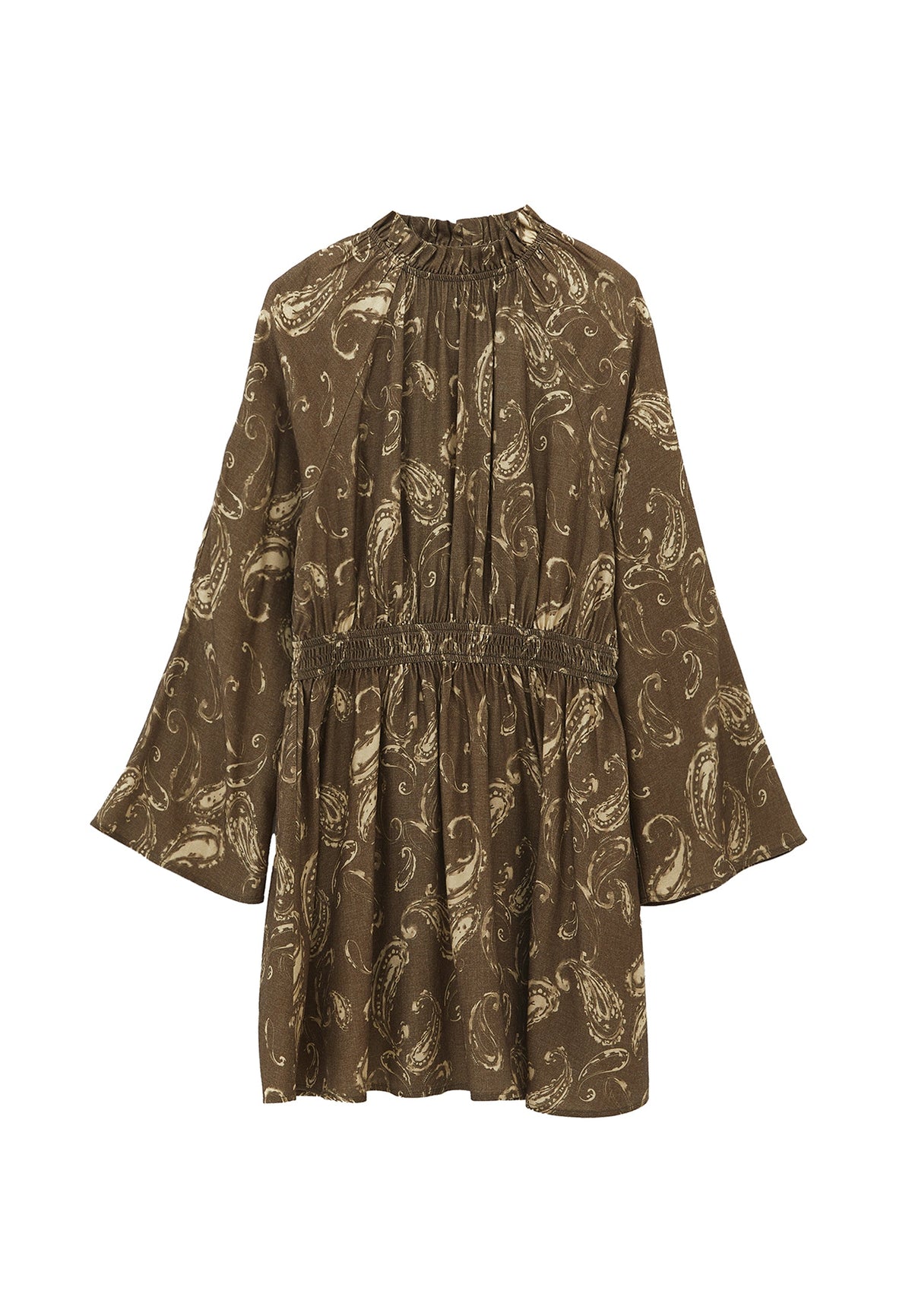 Printed A-Line Dress - PAISLEY COMB