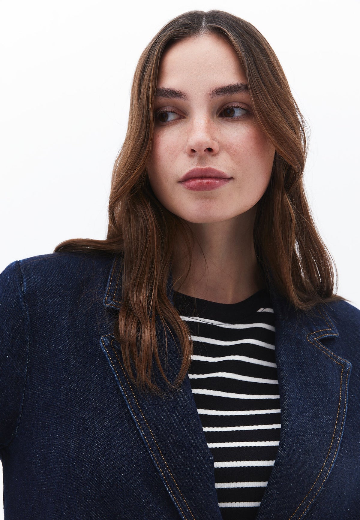 Oversize Double Breasted Blazer Jacket - RAW DENIM