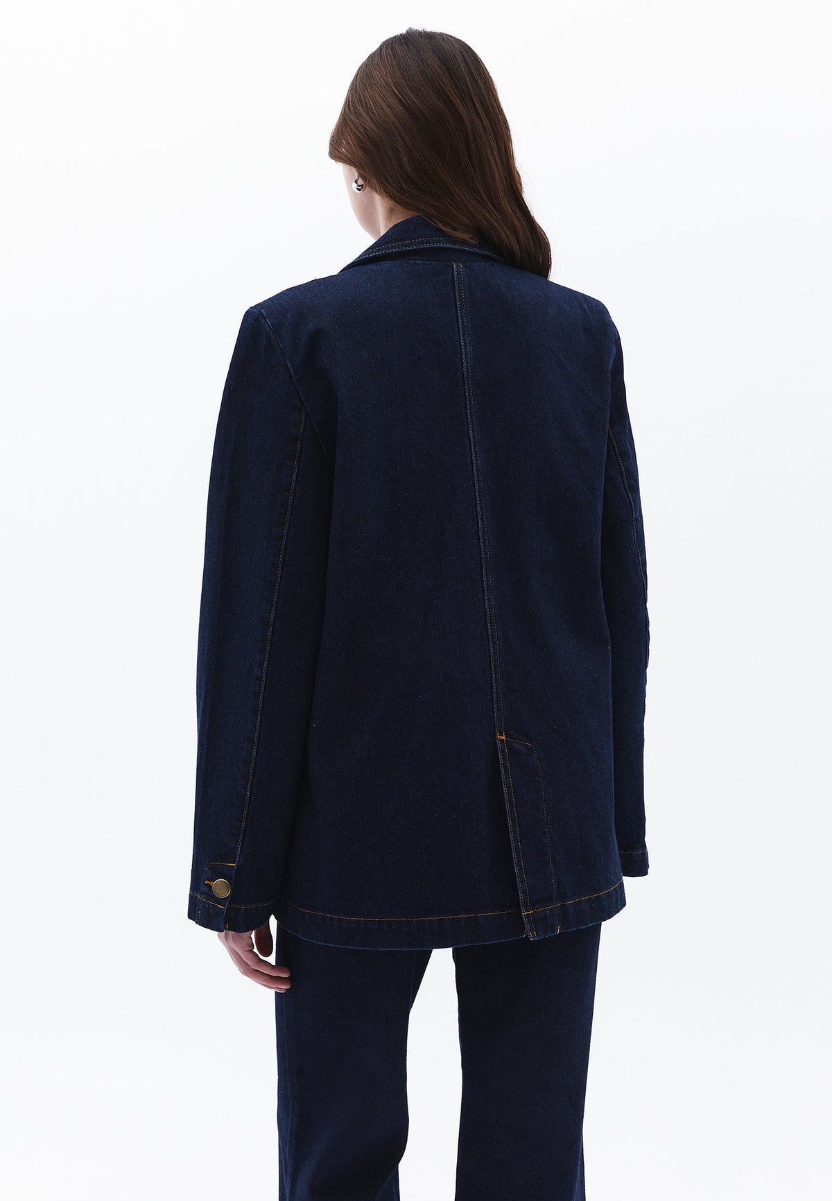 Oversize Double Breasted Blazer Jacket - RAW DENIM