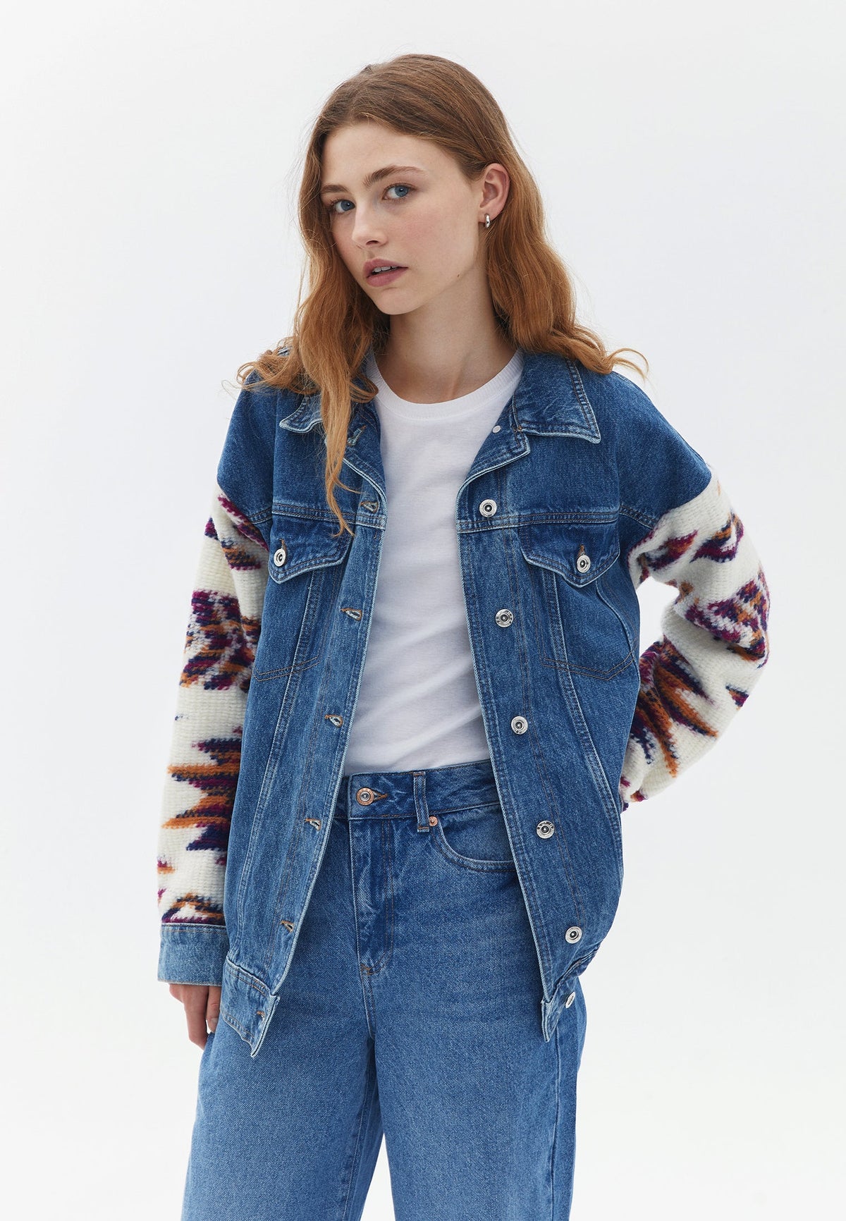 Buttoned And Oversize Denim Jacket - RODEO DENIM