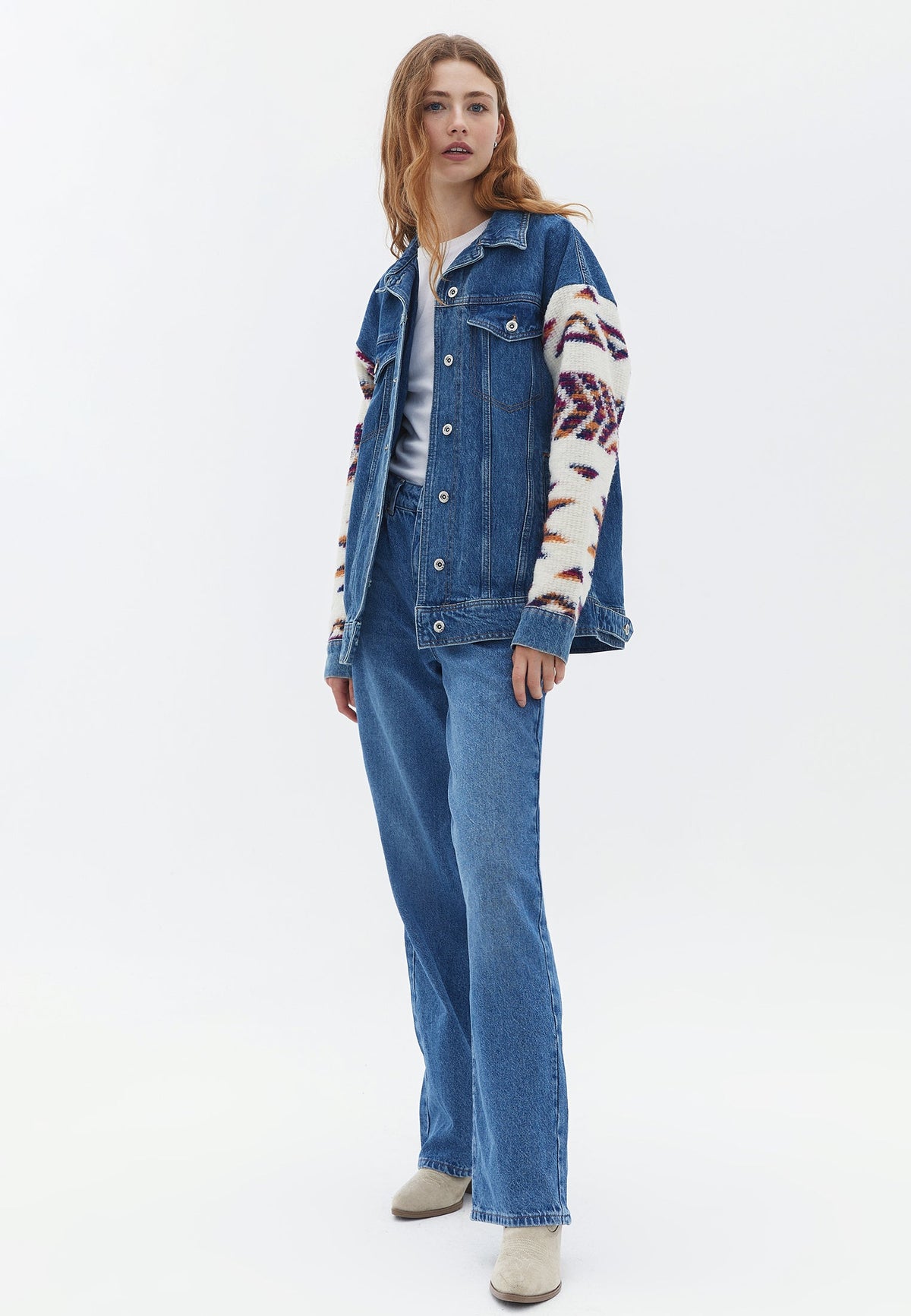 Buttoned And Oversize Denim Jacket - RODEO DENIM