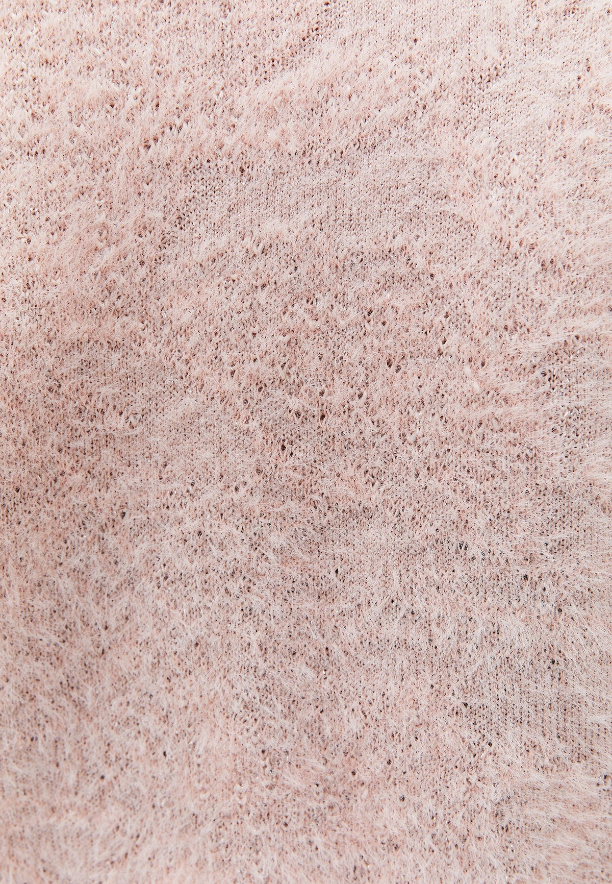 Wrap Neck Long Sleeve Knit Looking Sweater - ROSE SMOKE
