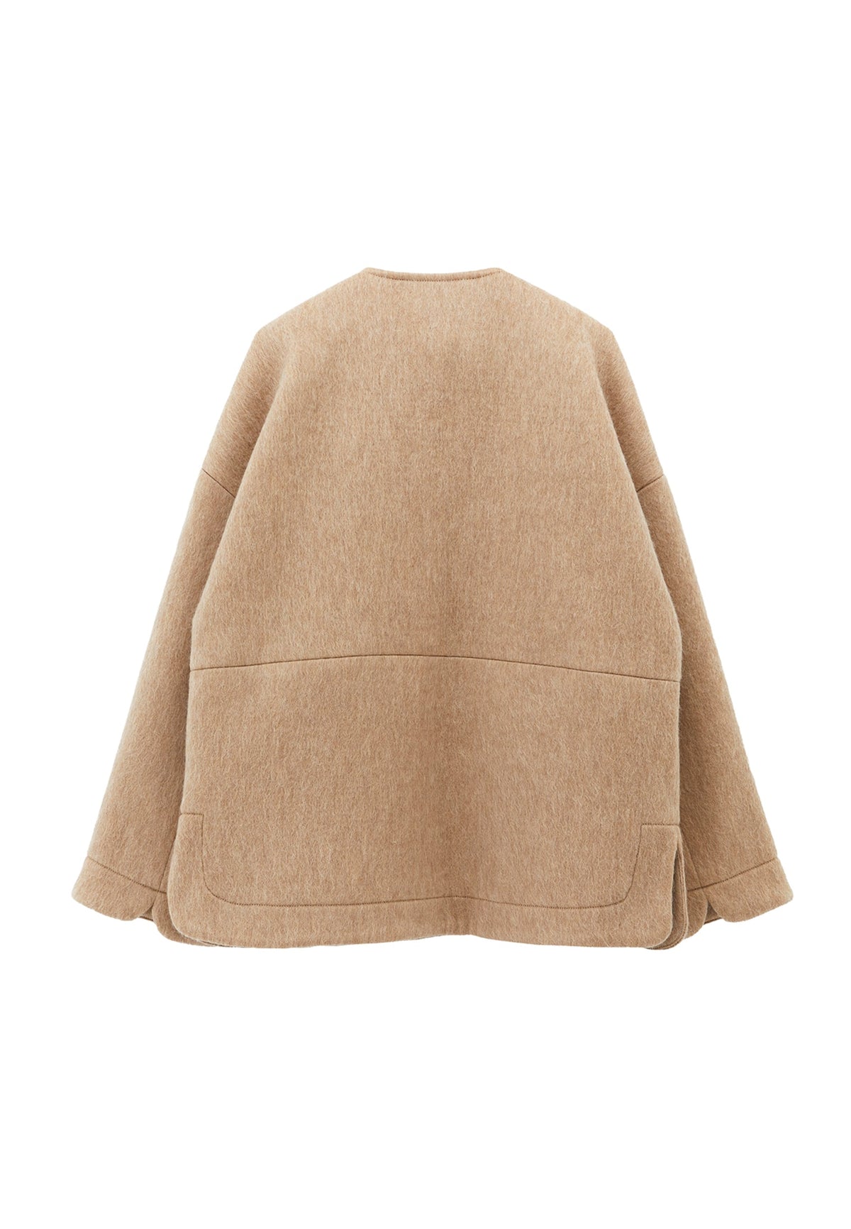 Zero Collar Wool Jacket - SAVANNAH TAN