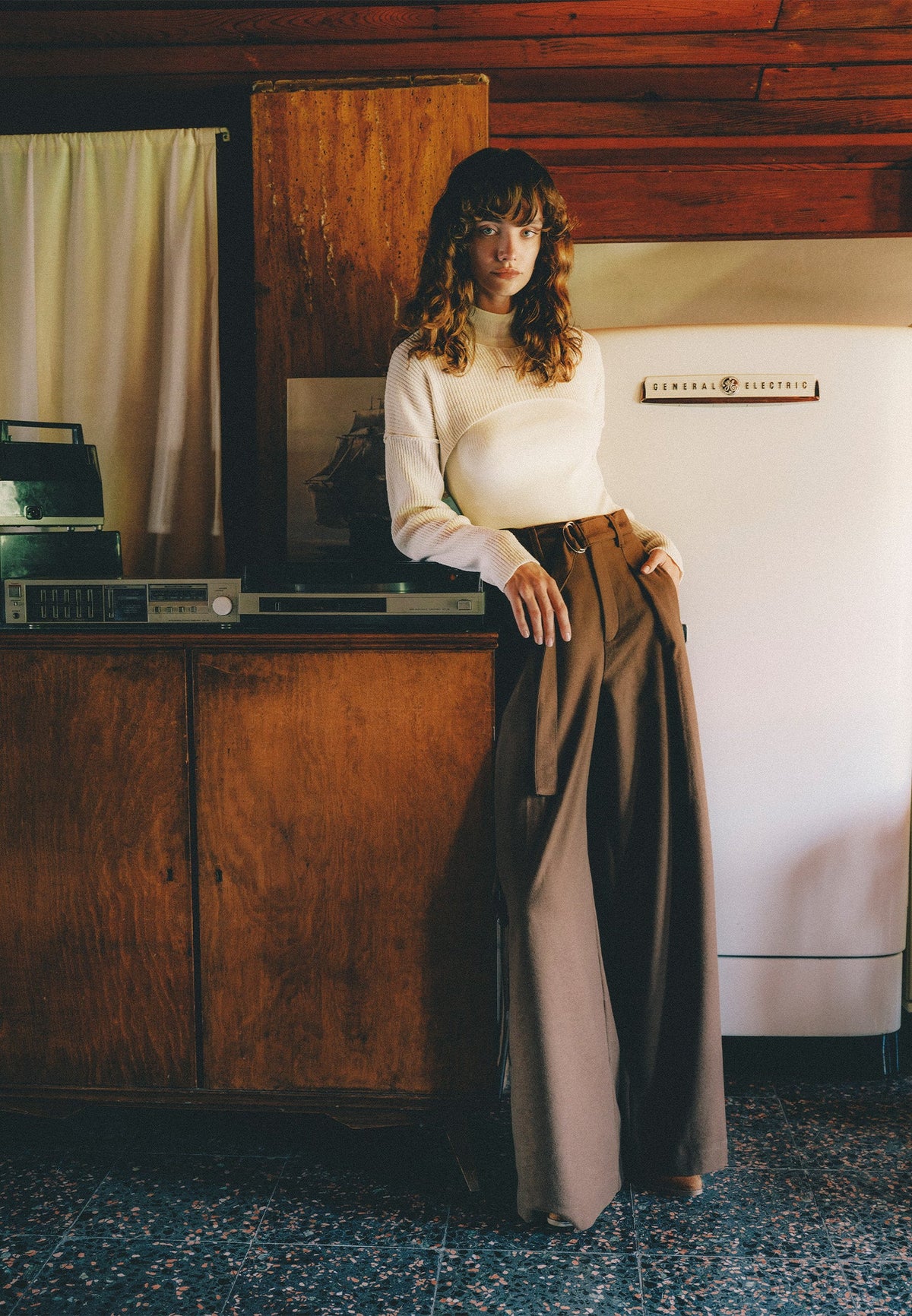 Boat Neck Cropped Sweater - SILVER BIRCH