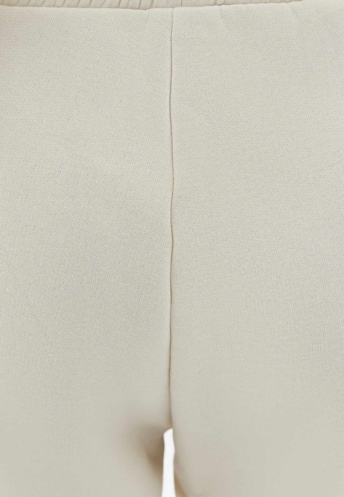 High Waist Elasticated Straight Pants - SILVER BIRCH