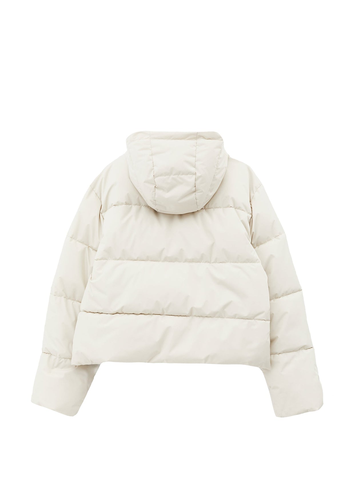 Hooded Loose Coat - SILVER BIRCH