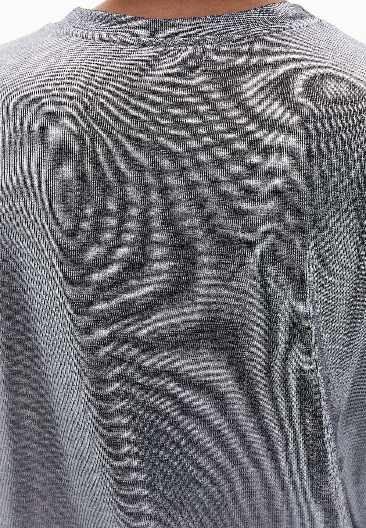 Crew Neck Short Sleeve T-Shirt - SILVER