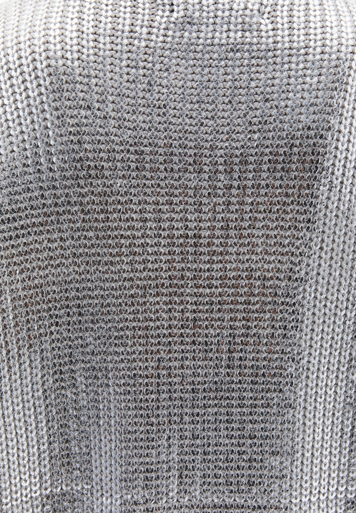 Loose Sweater With V Neck - SILVER