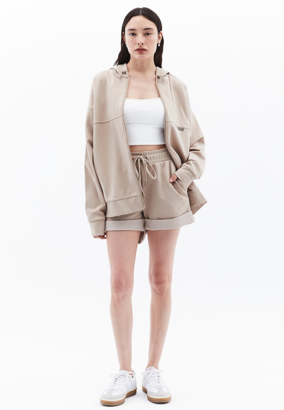 High Waist Short Shorts - SIMPLY TAUPE