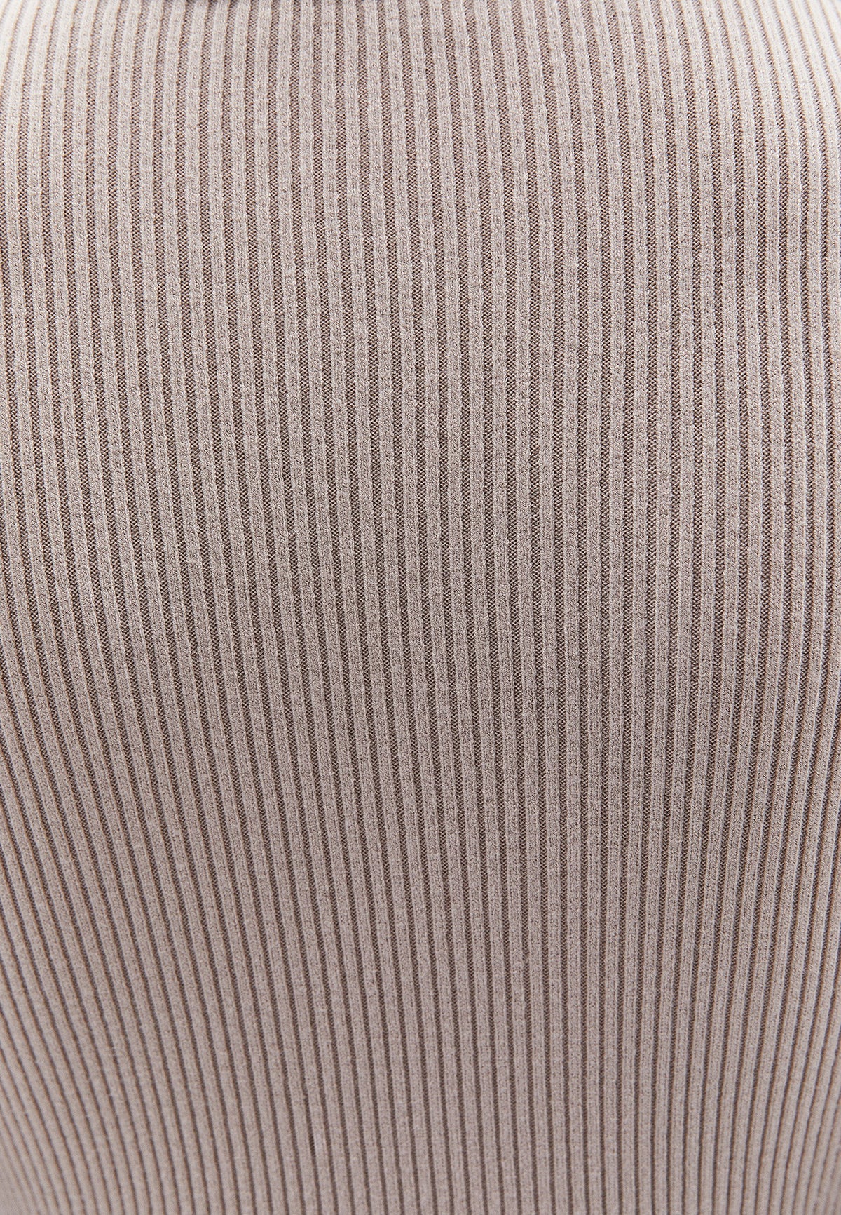Ribbed Raglan Sleeve Turtleneck Sweater - SIMPLY TAUPE