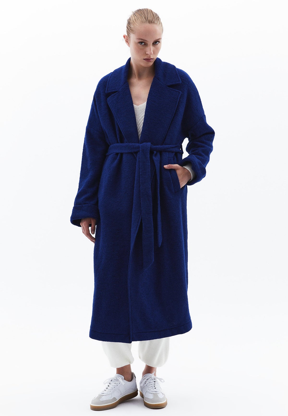 Long Oversize Coat Shirt Collar - SURF THE WEB